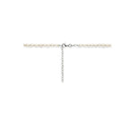 Halskette Perle 3,8 mm 40 + 5 cm Silber rhodiniert