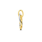 hanger diamant 0.03ct h si 14K bicolor goud geel/wit