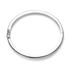 Armreif Scharnier massiv 4 x 60 mm Silber rhodiniert