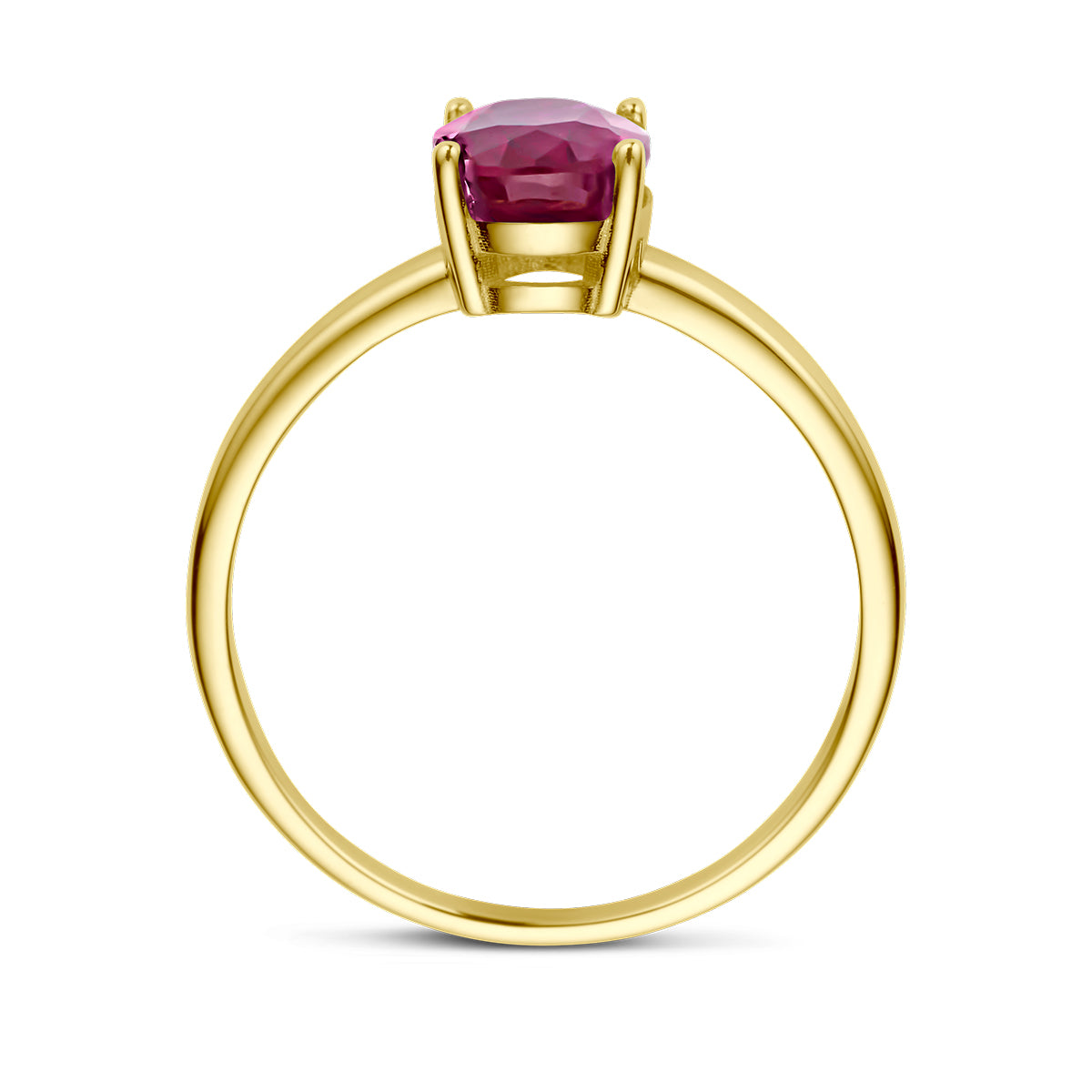 ring robijn 14K geelgoud