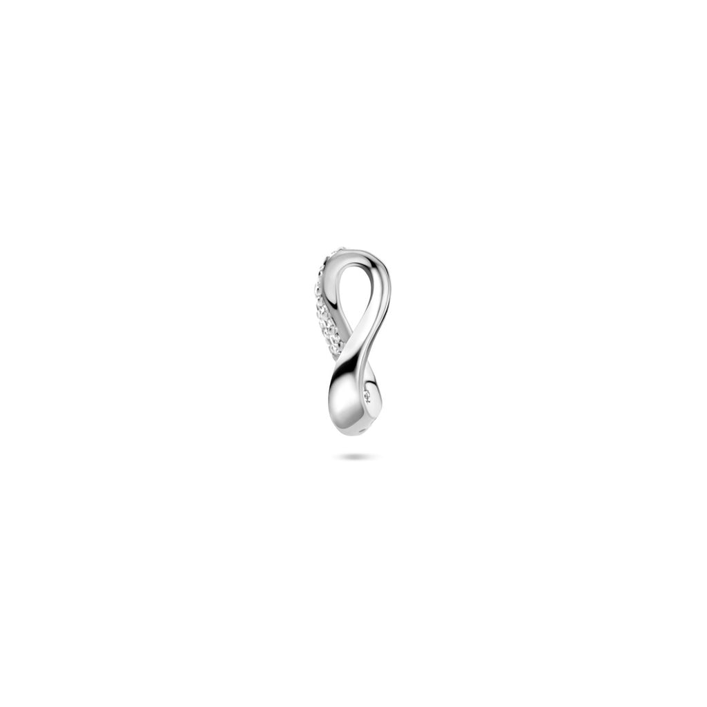 Anhänger Zirkonia 12,5 mm rhodiniertes Silber
