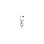 Anhänger Zirkonia 12,5 mm rhodiniertes Silber