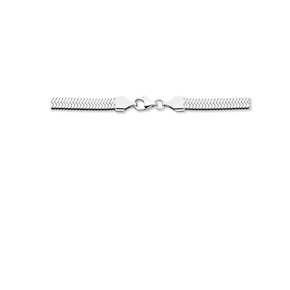 Halskette Schlange flach 6,3 mm 42 cm Edelstahl