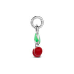 hanger kersen 9,5 mm zilver gerhodineerd