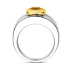 ring citrien goud met zilver