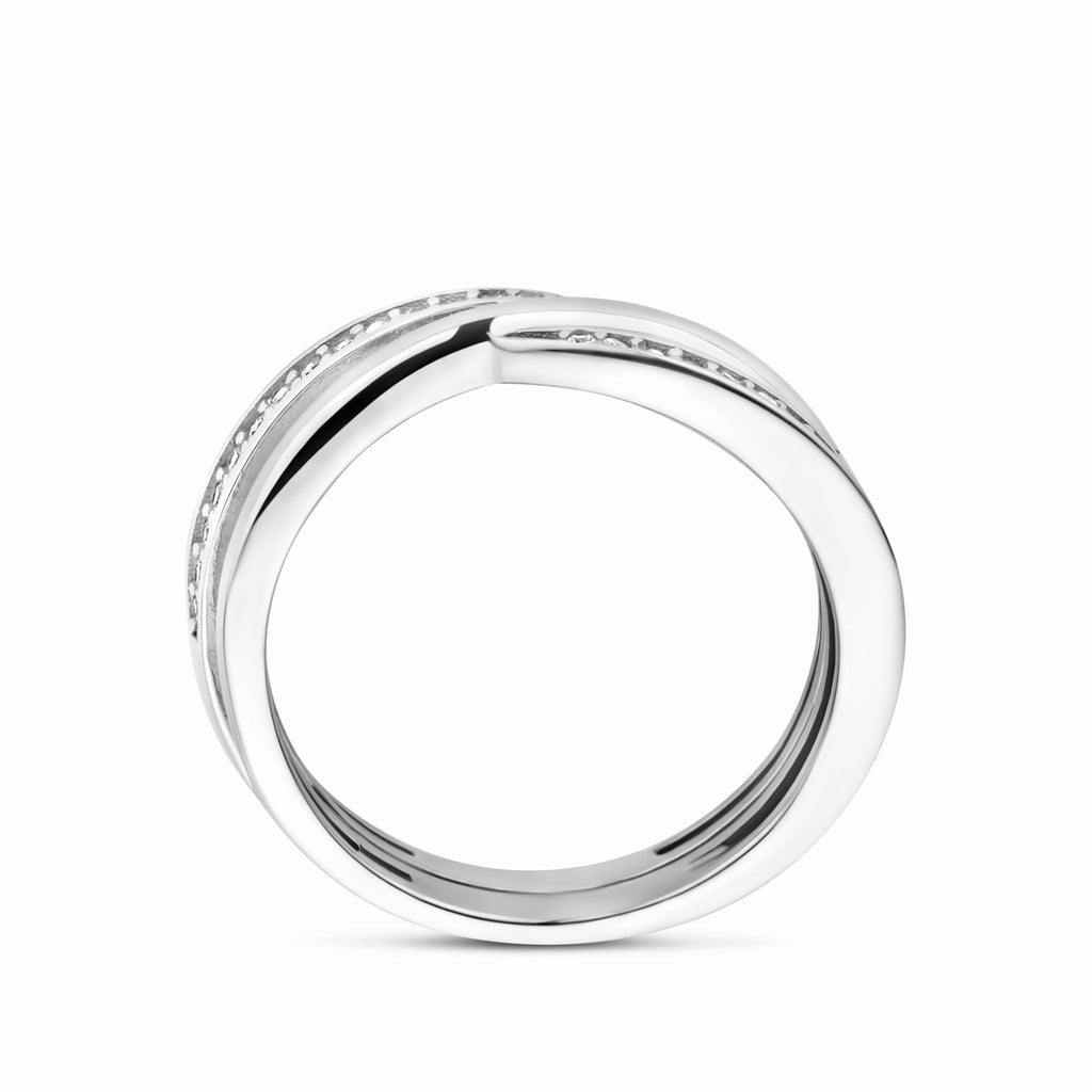 Ring Zirkonia Silber rhodiniert