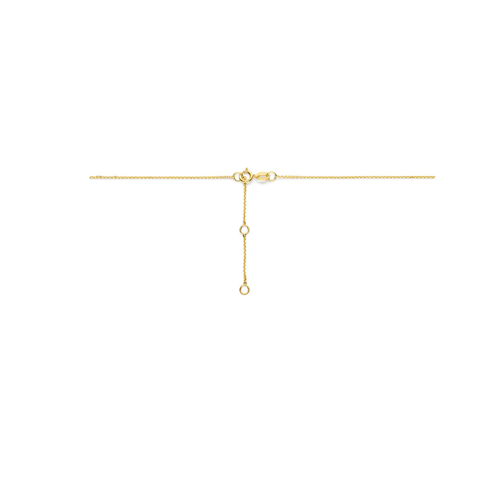 Halskette Herz rosa Emaille 36 - 38 - 40 cm 14K Gelbgold