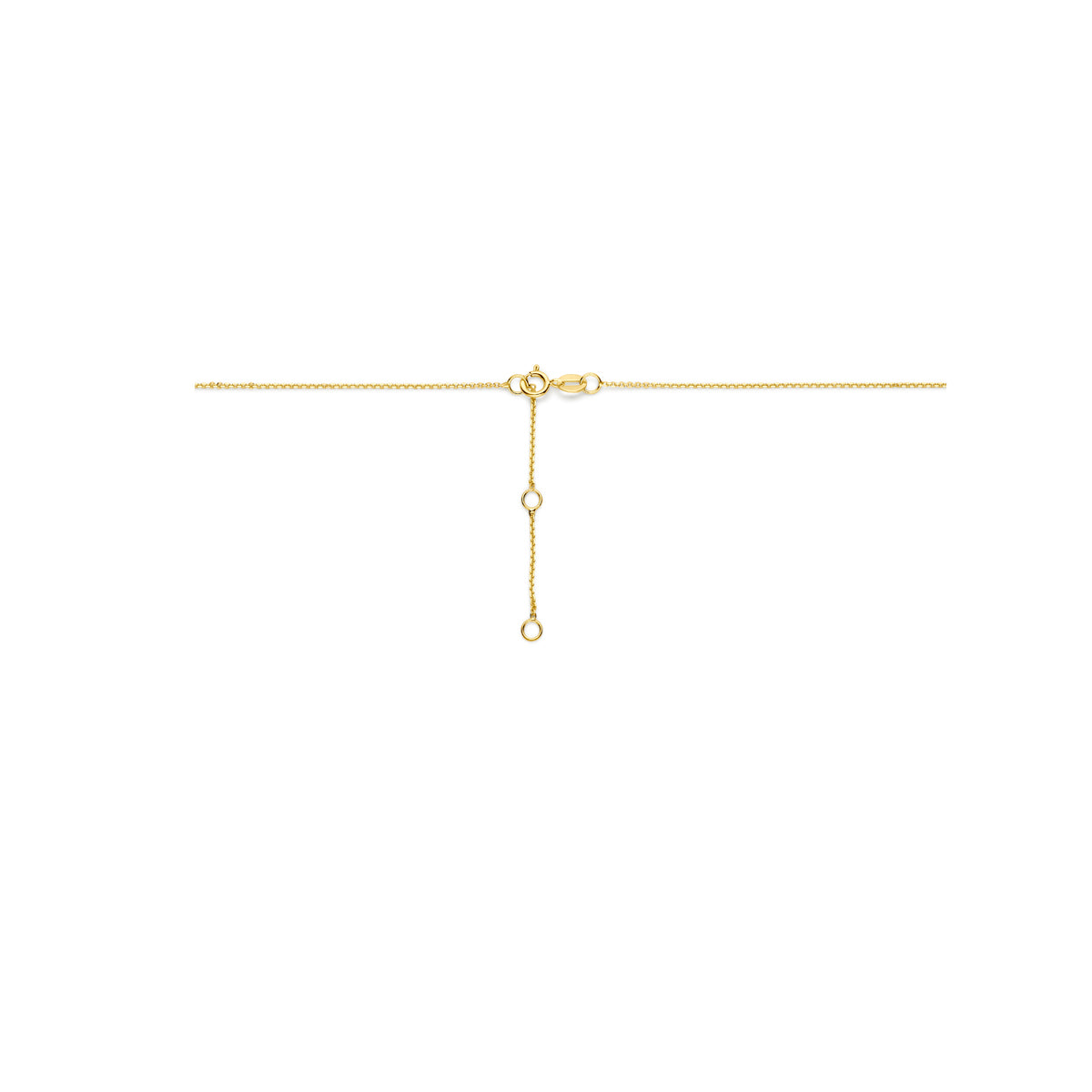 Halskette Herz rosa Emaille 36 - 38 - 40 cm 14K Gelbgold