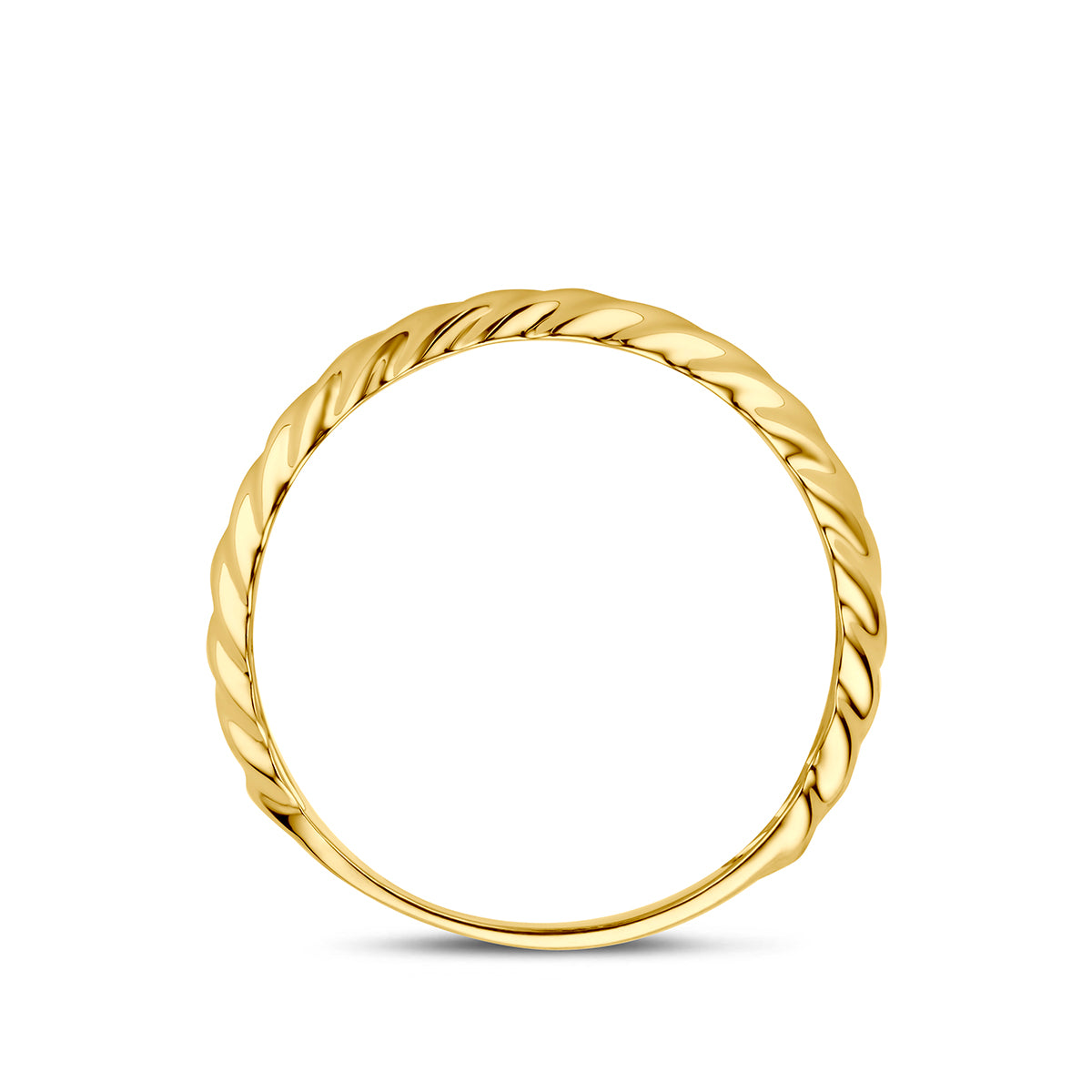 9k ring gedraaid 9K geel - gedraaid