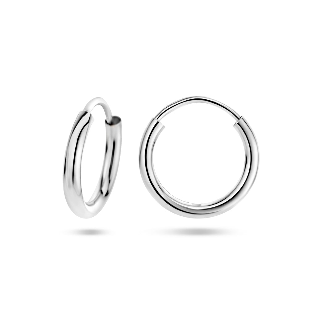 oorringen 1,8 mm ronde buis zilver gerhodineerd