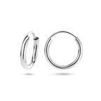 oorringen 1,8 mm ronde buis zilver gerhodineerd
