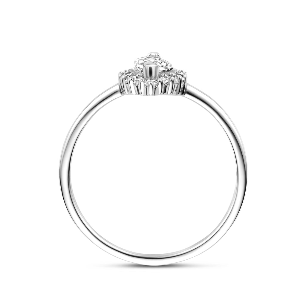 Ring Zirkonia Silber rhodiniert