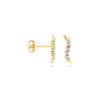 oorknoppen zirkonia 14K geelgoud
