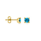 Ohrstecker London Blue Topas 14K Gelbgold