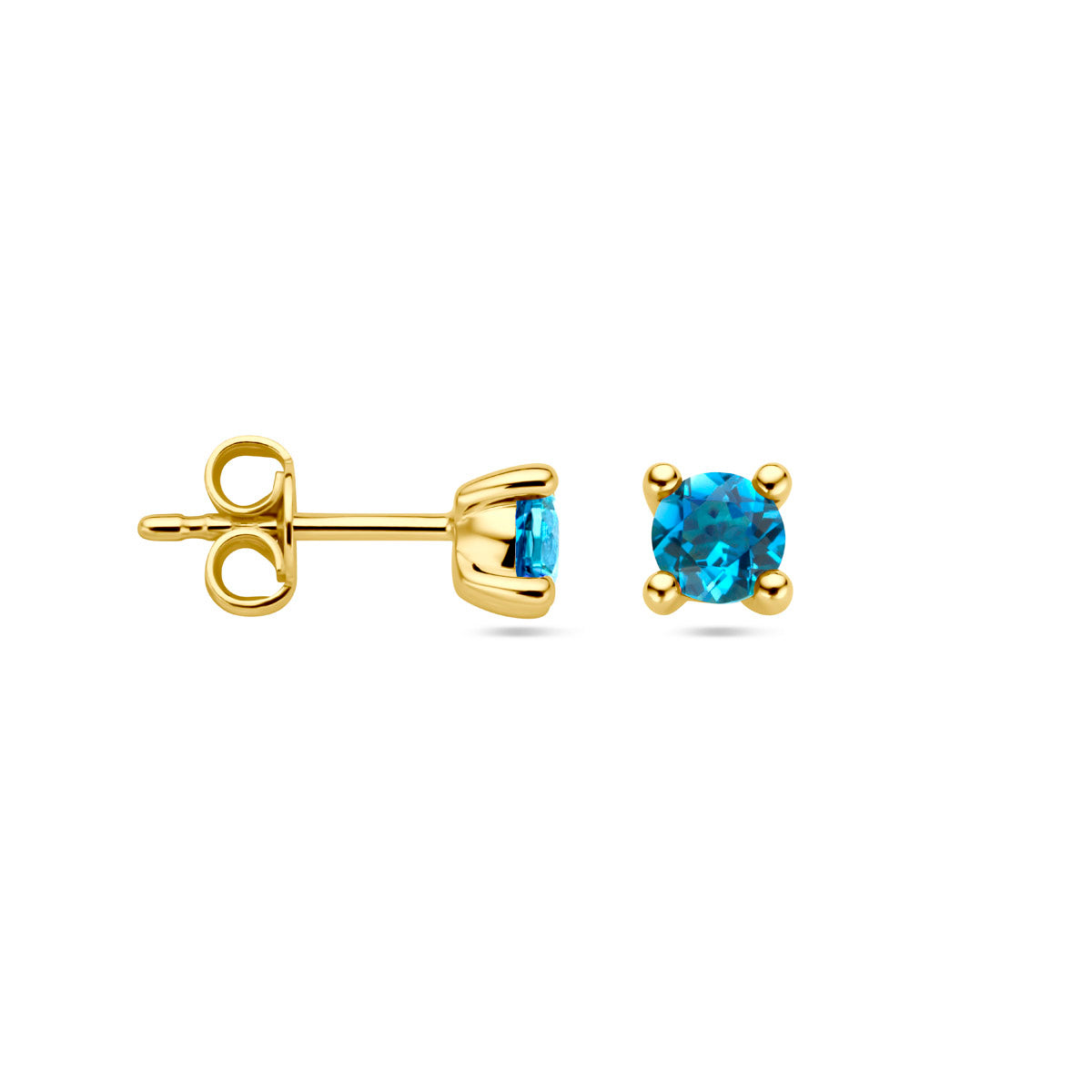 Ohrstecker London Blue Topas 14K Gelbgold