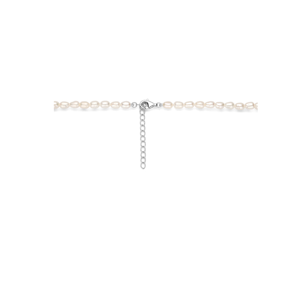 Halskette Perlen 41 + 4 cm Silber rhodiniert