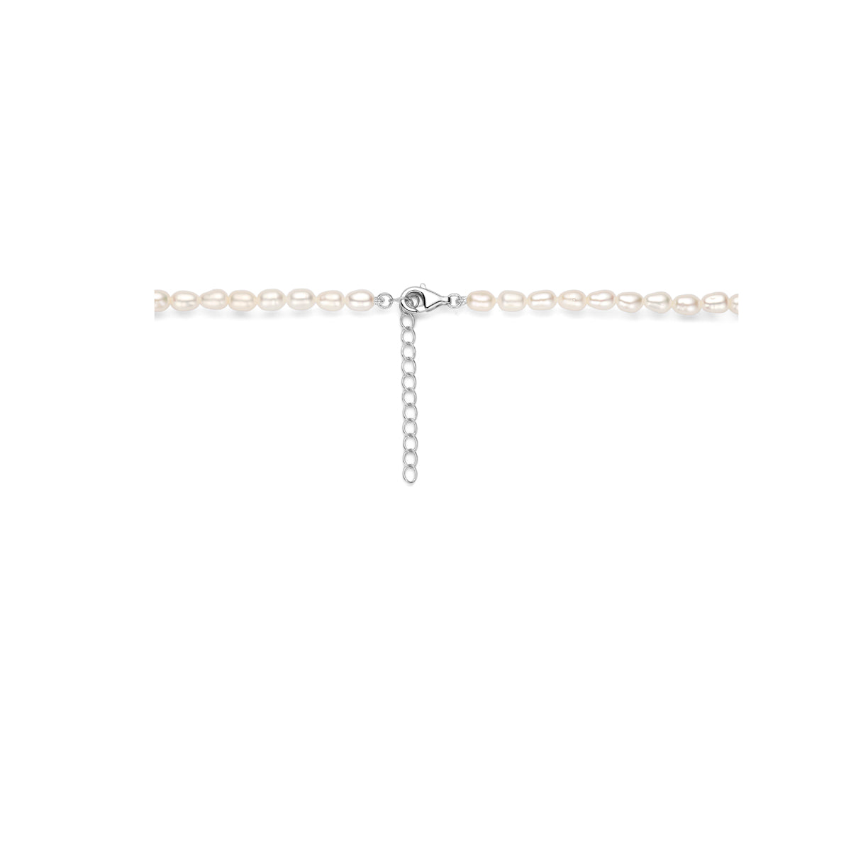Halskette Perlen 41 + 4 cm Silber rhodiniert