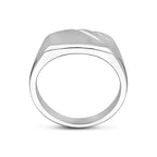 ring poli/mat zilver wit