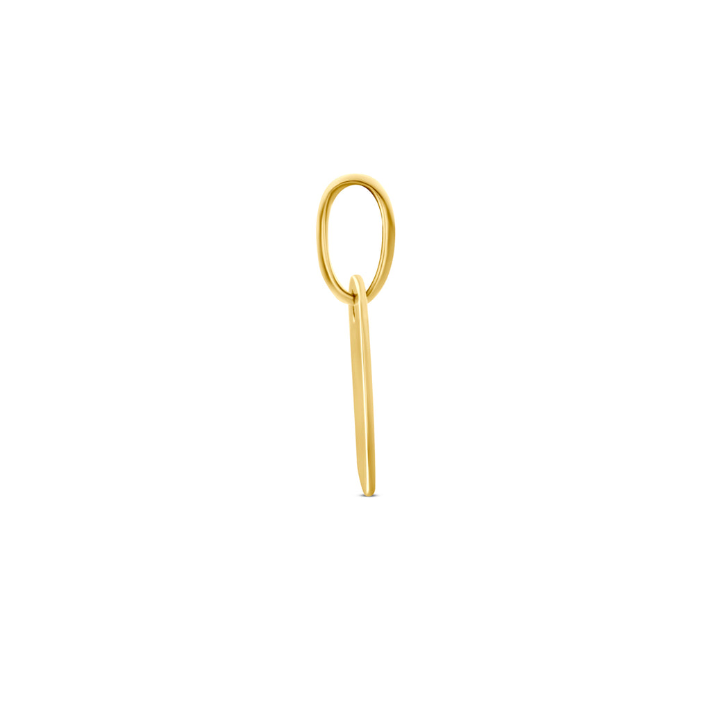graveerhanger vierkant 10 mm 14K geelgoud - vierkant