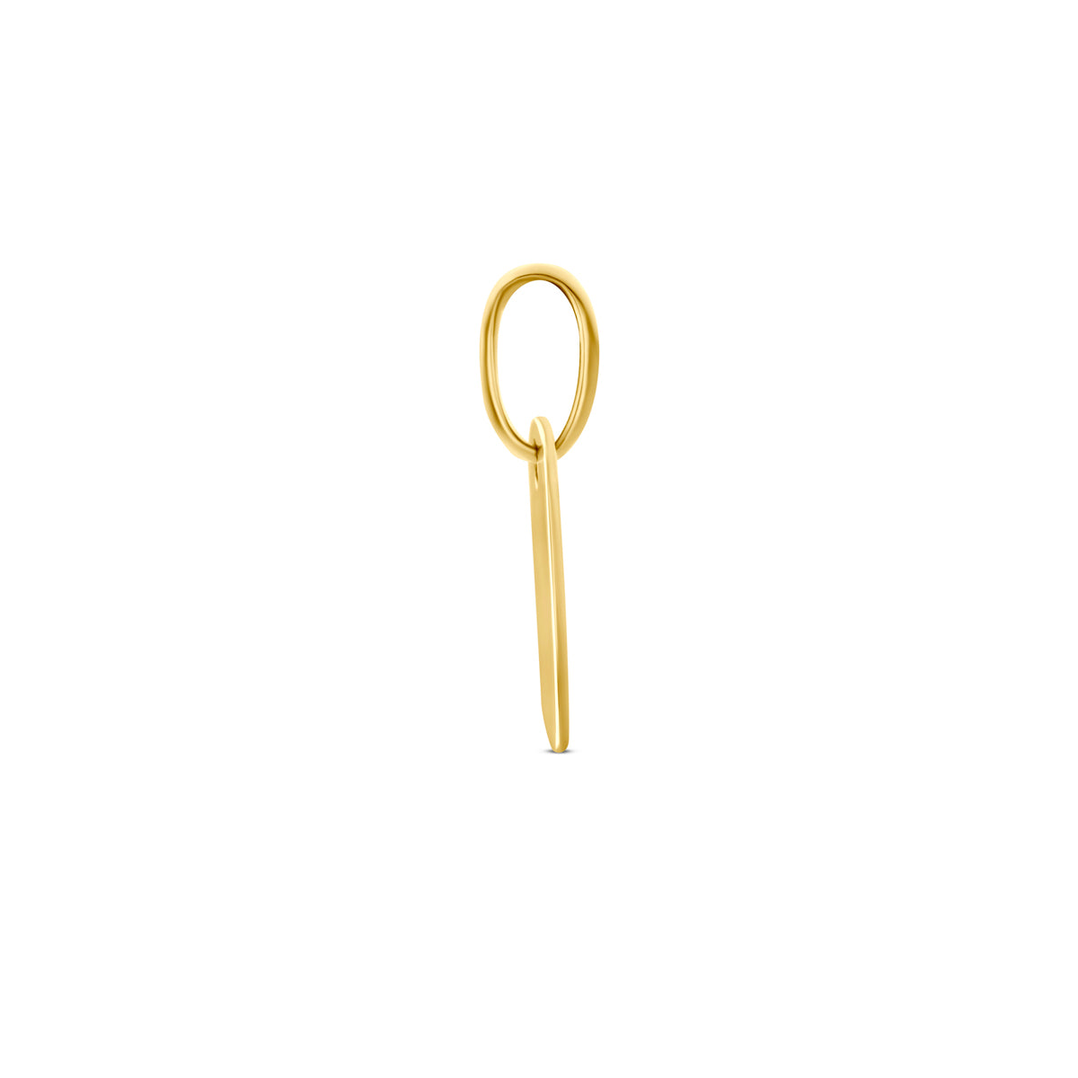 graveerhanger vierkant 10 mm 14K geelgoud - vierkant