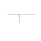 collier saffier zirkonia 41 - 43 - 45 cm zilver gerhodineerd
