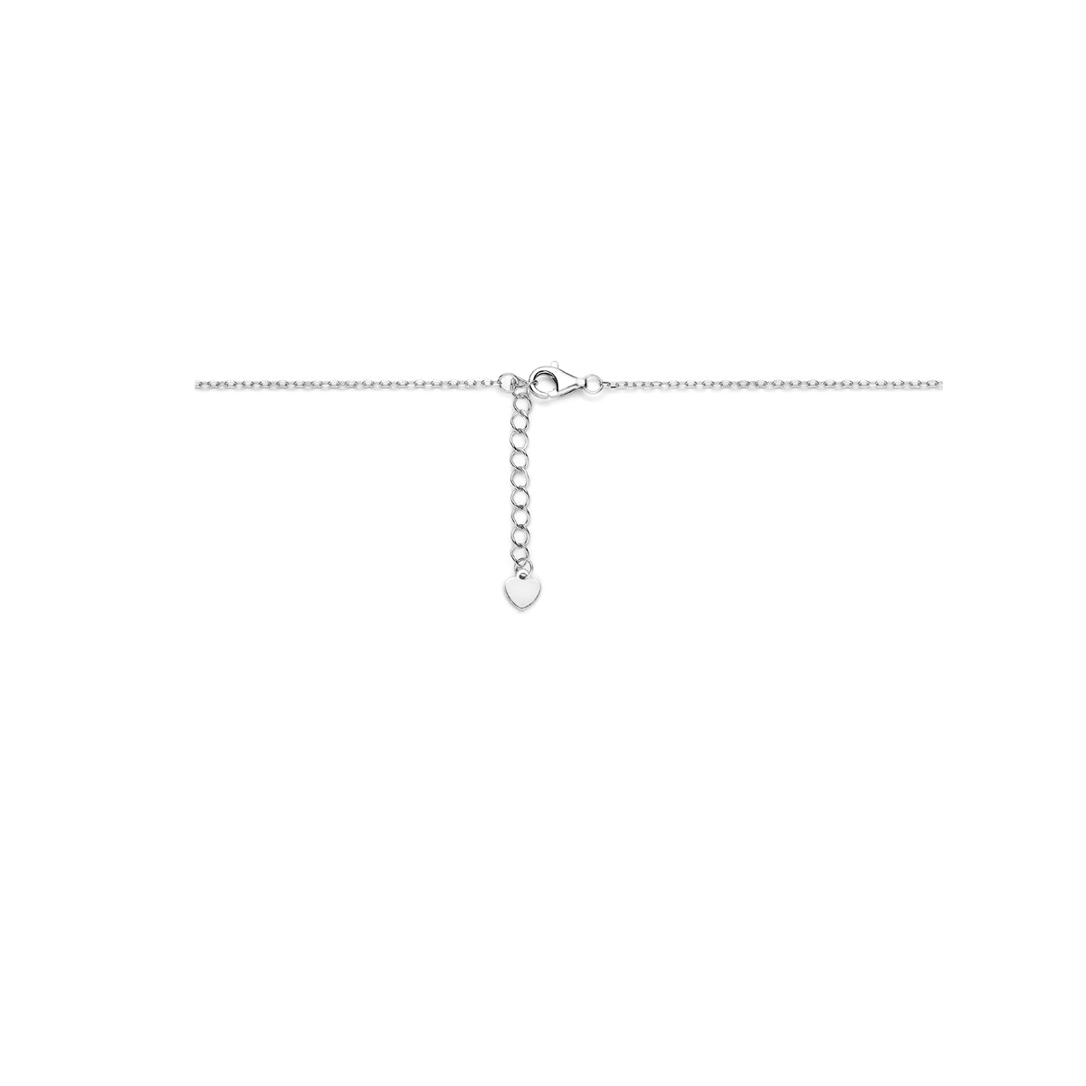 collier saffier zirkonia 41 - 43 - 45 cm zilver gerhodineerd