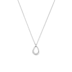 hanger druppel zirkonia zilver gerhodineerd