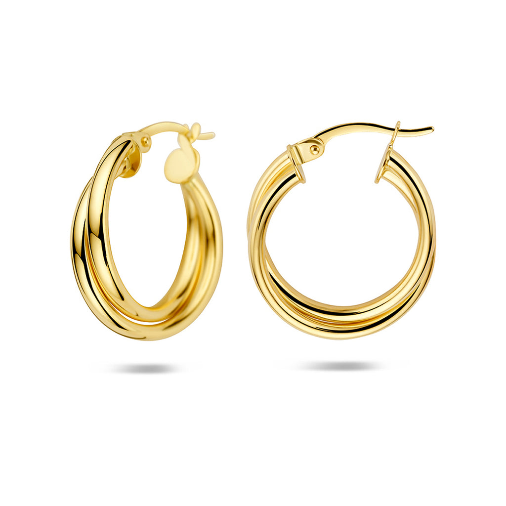 oorringen 21 mm 14K geelgoud