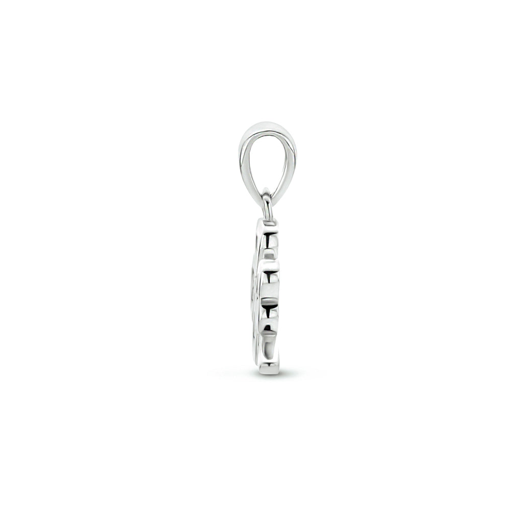 Anhänger Kleeblatt 10,5 mm Silber rhodiniert