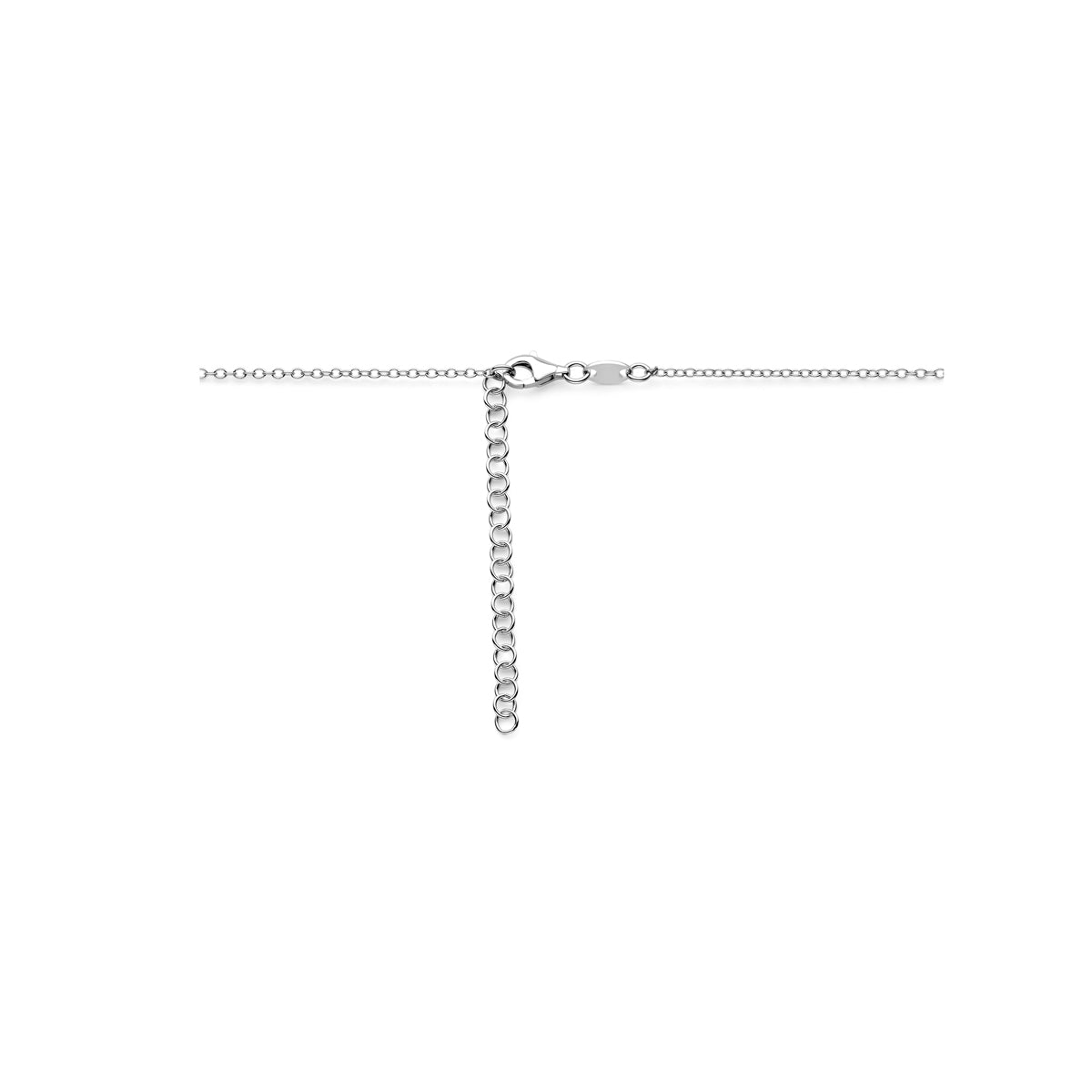 Halskette Herz 40 + 5 cm Silber rhodiniert