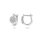 klapoorringen zirkonia 12,5 mm zilver gerhodineerd