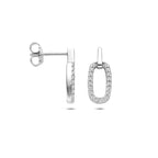Ohrstecker Zirkonia 16,5 mm Silber rhodiniert