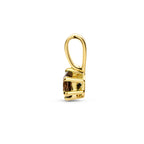 Anhänger Rauchquarz 9,5 mm 14K Gelbgold