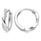 klapoorringen zirkonia zilver gerhodineerd