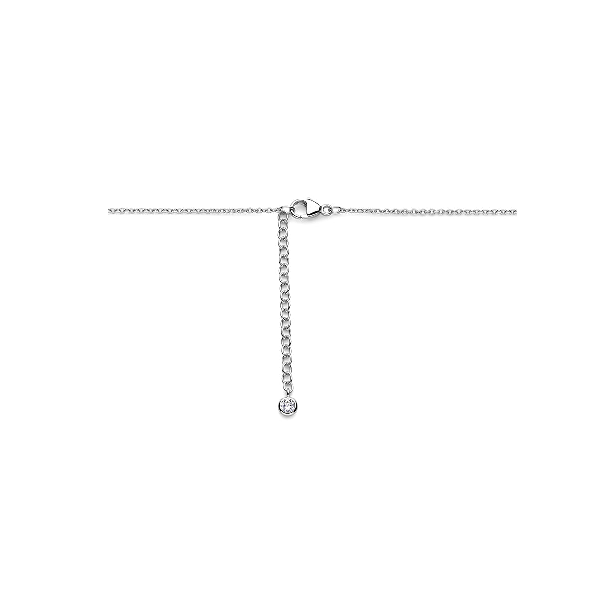 Halskette Kleeblatt Perlmutt 41 + 4 cm Silber rhodiniert