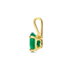 hanger groen agaat 14K geelgoud