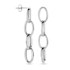 oorhangers schakel 50 mm zilver gerhodineerd