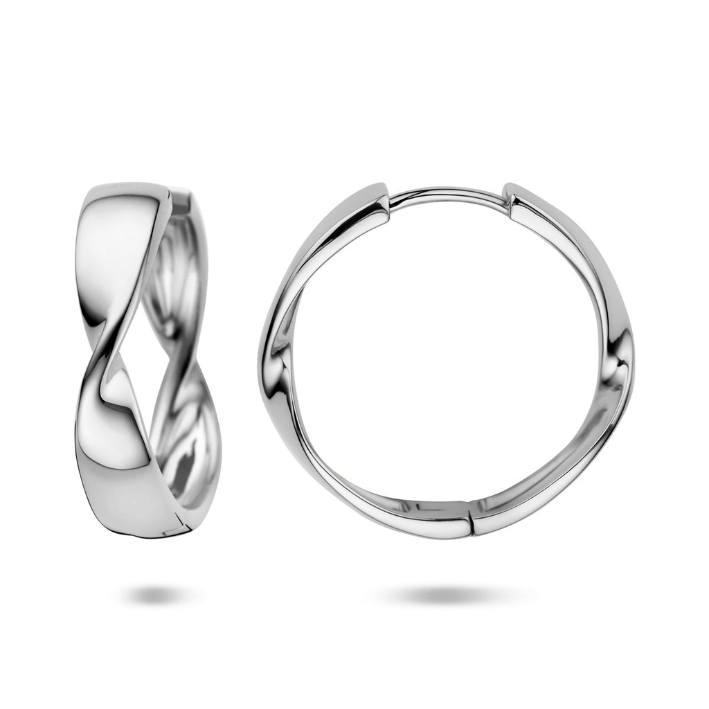 klapoorringen 25 mm zilver gerhodineerd
