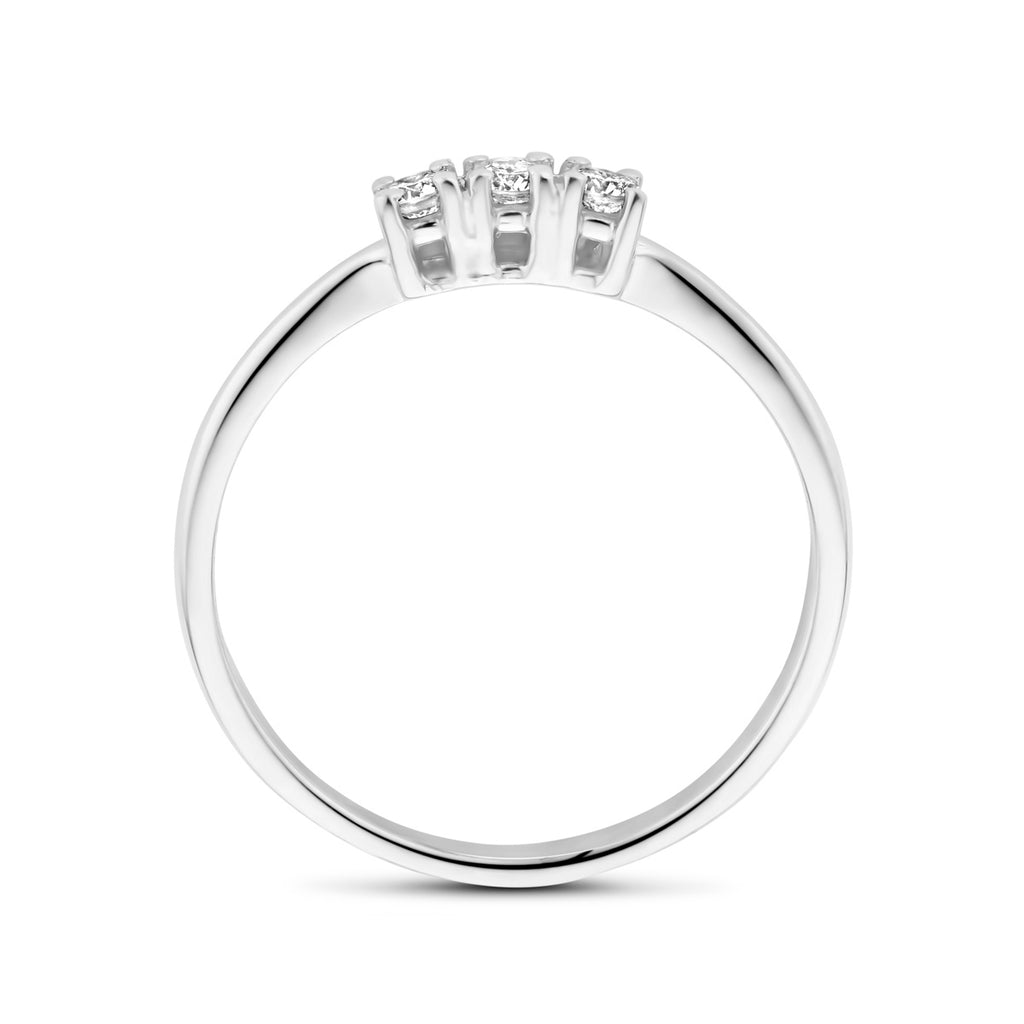 ring diamant 0.12ct h si 18K witgoud