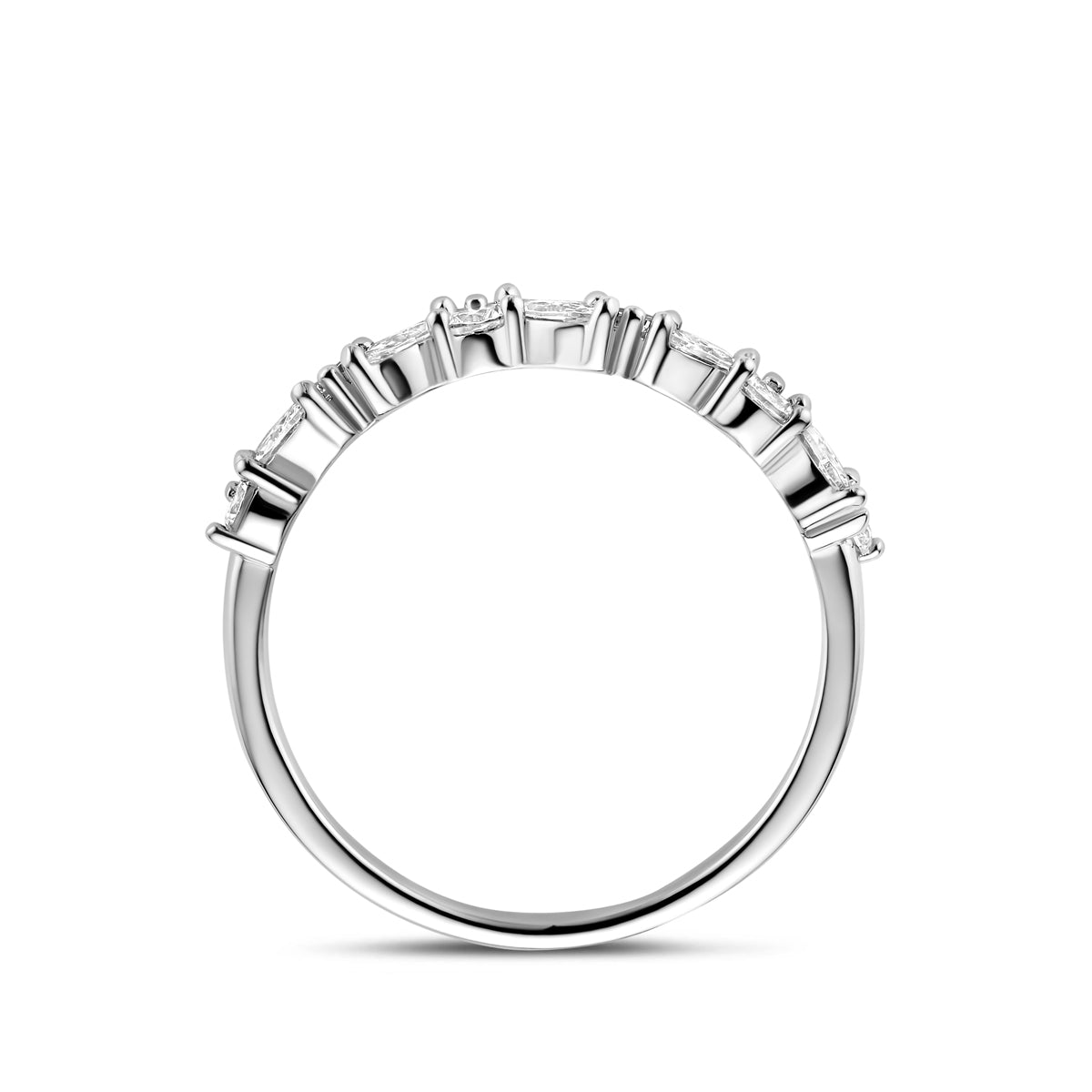 ring zirkonia zilver gerhodineerd