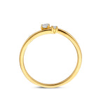 ring diamant 0.07ct h si 14K geelgoud