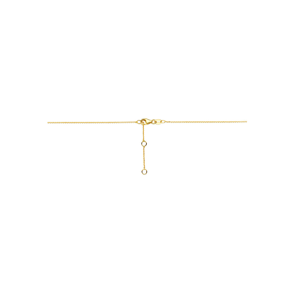 Halskette Herz Labordiamant 0.01ct G VS 36 - 38 - 40 cm 14K Gelbgold