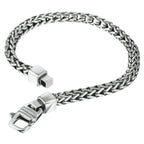 armband oxi vossestaart 5,0 mm zilver geoxideerd