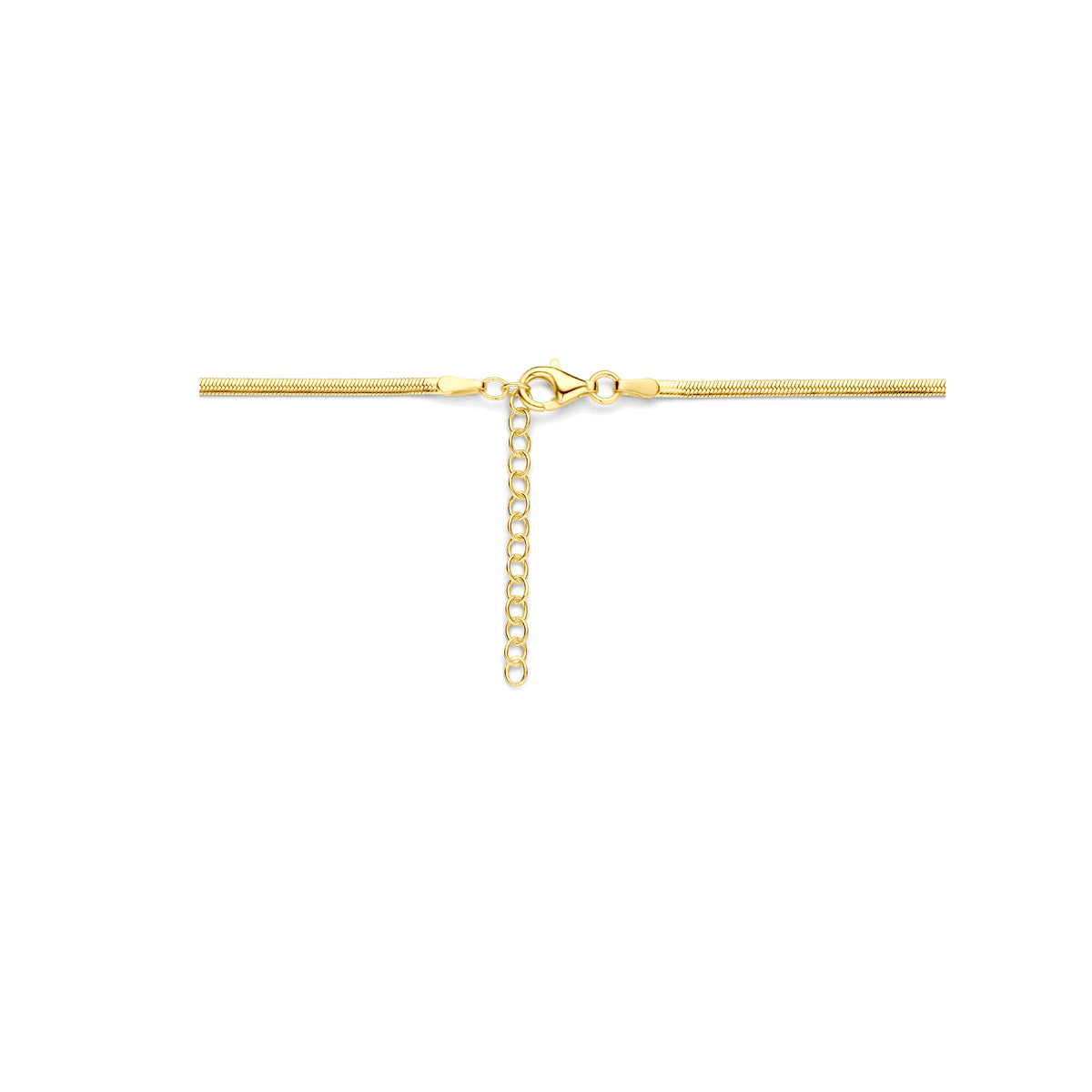 collier gourmette 2 mm 40 + 4 cm 3 micron zilver verguld (geel)