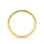 ring met geboortesteen smaragd mei 14K geelgoud
