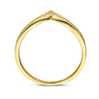 Ring mit Zirkonia 14K Gelbgold