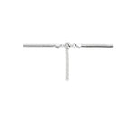 collier gourmette 4 mm 40 + 4 cm zilver gerhodineerd