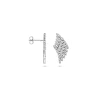 oorknoppen zirkonia 23 mm zilver gerhodineerd