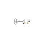 Ohrstecker Perle Zirkonia 5,5 mm Silber rhodiniert