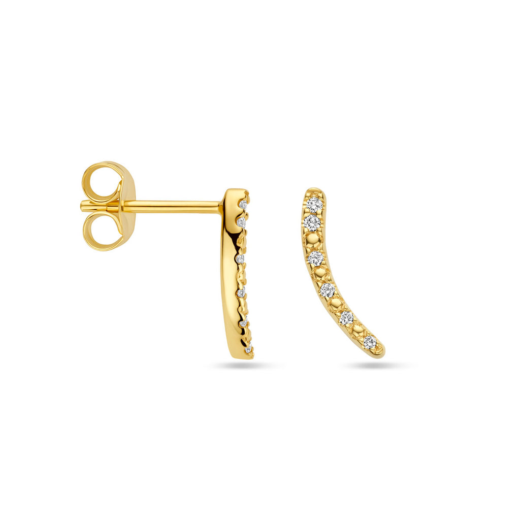 Ohrstecker Diamant 0.05ct (2x 0.025ct) H SI 11 mm 14K Gelbgold